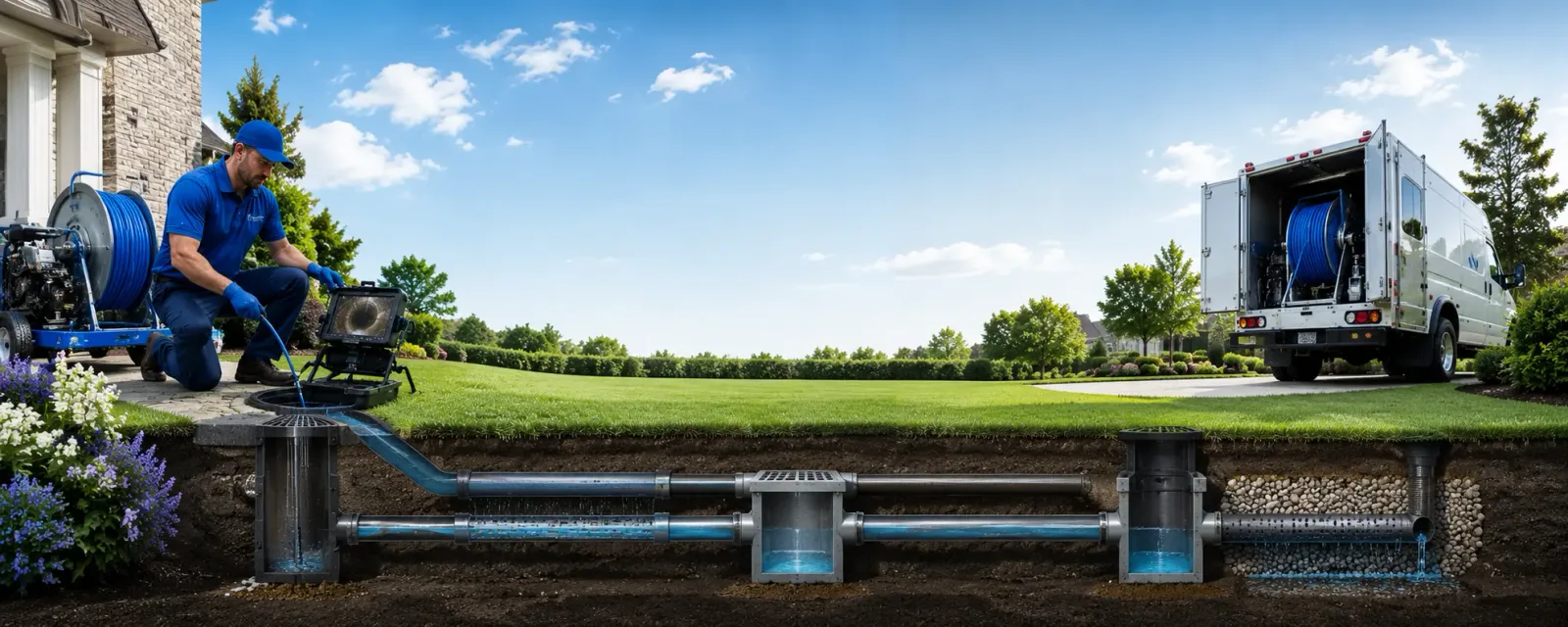 Outdoor drain cleaning information for Browns Summit, NC